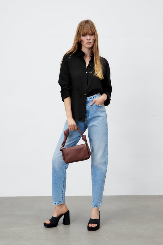 SHIRT WITH GOLD BUTTONS